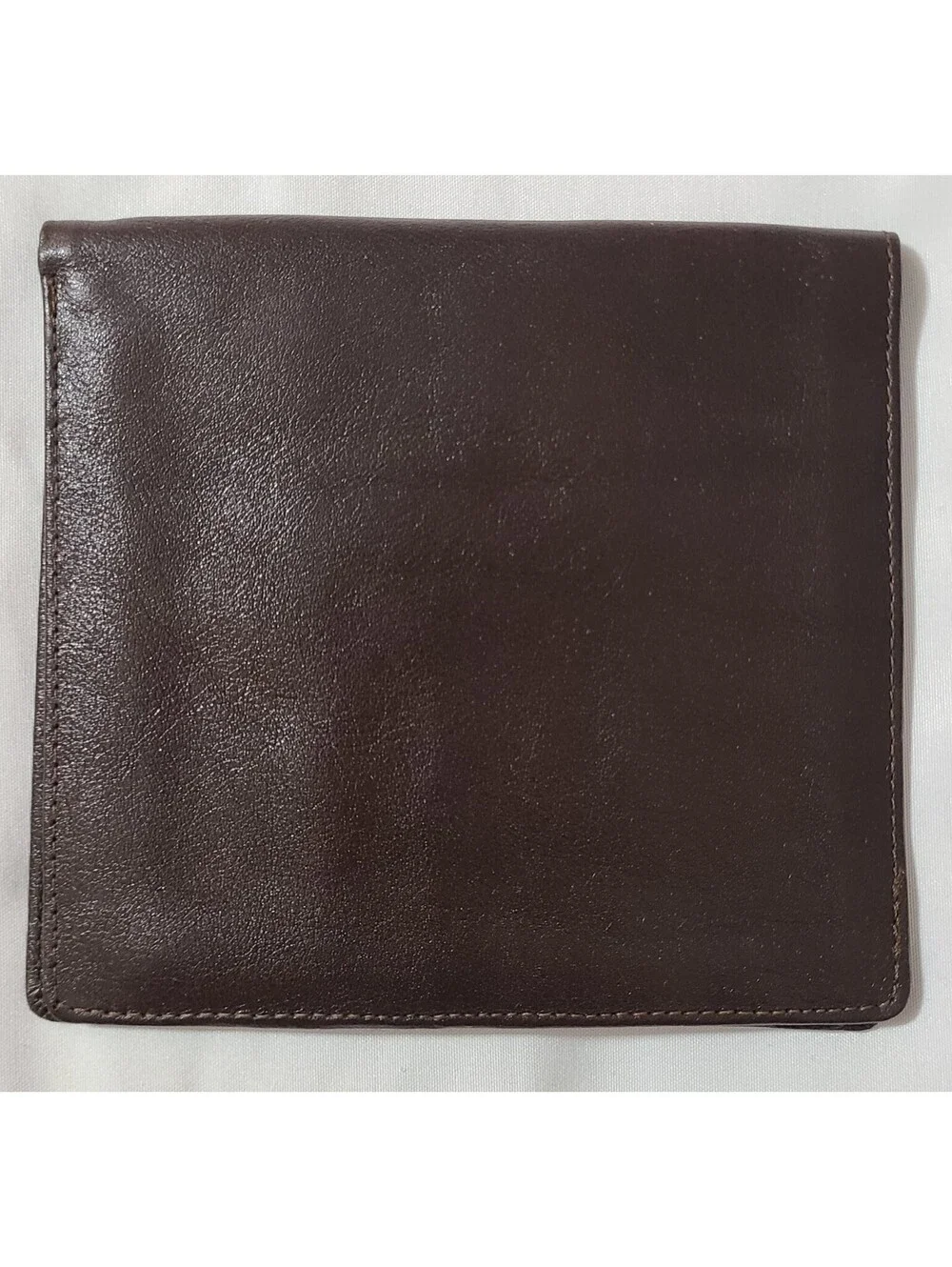 2pk Vtg L’Aiglon Leather Bifold Wallet Sz Small Dark Brown 10 CC Slots Billfold